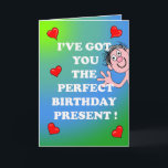 Saucy Birthday Card<br><div class="desc">A unique saucy Birthday card created by a British Artist/Designer.</div>