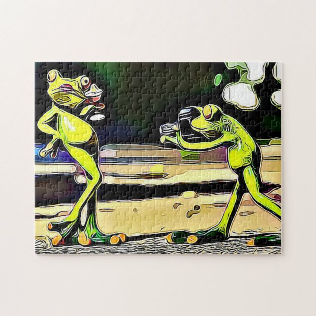 Saucy Frogs Jigsaw Puzzle (Horizontal)