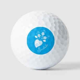 Saudade means I miss you Portuguese heart Golf Balls