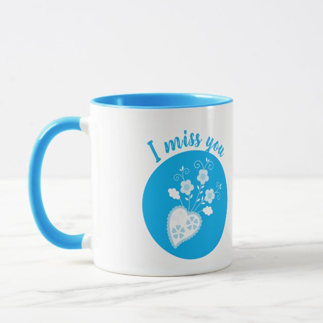 Saudade means I miss you Portuguese heart Mug (Left)