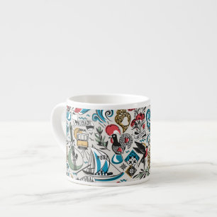 Saudade // popular motifs from Portugal Espresso Cup