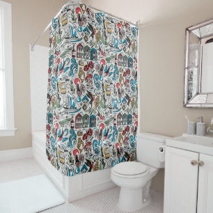 Saudade // popular motifs from Portugal Shower Curtain