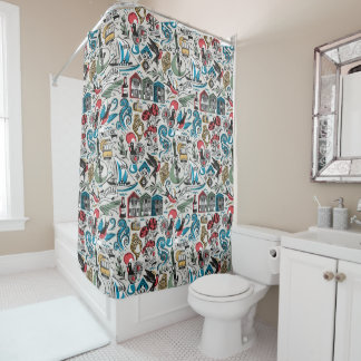 Saudade // popular motifs from Portugal Shower Curtain