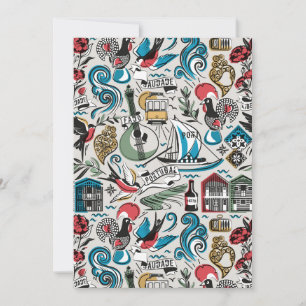 Saudade // popular motifs from Portugal Thank You Card
