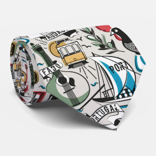 Saudade // popular motifs from Portugal Tie