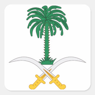 Saudi Arabia Coat of Arms Square Sticker