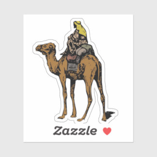 saudi arabia culture a man on a camel sticker