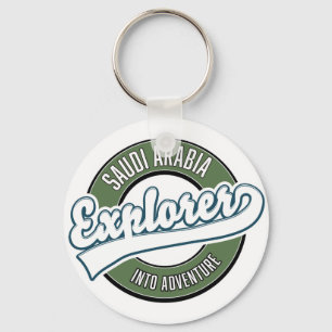 Saudi Arabia explorer into adventure logo Key Ring
