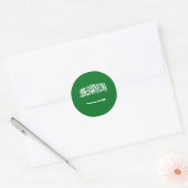 Saudi Arabia Fisheye Flag Sticker (Envelope)