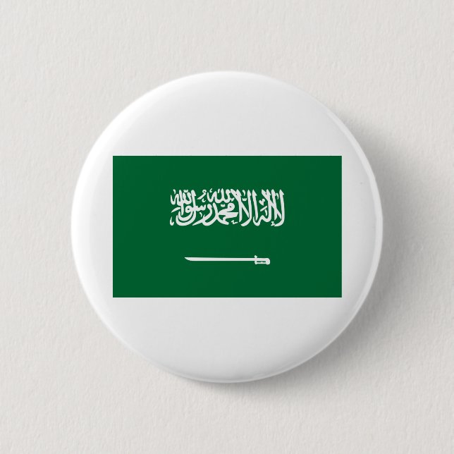 Saudi Arabia Flag 6 Cm Round Badge (Front)