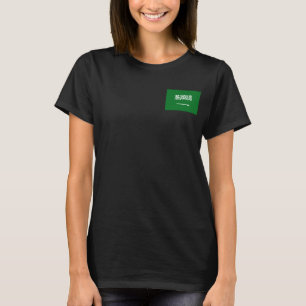 Saudi Arabia Flag and Map dk T-Shirt