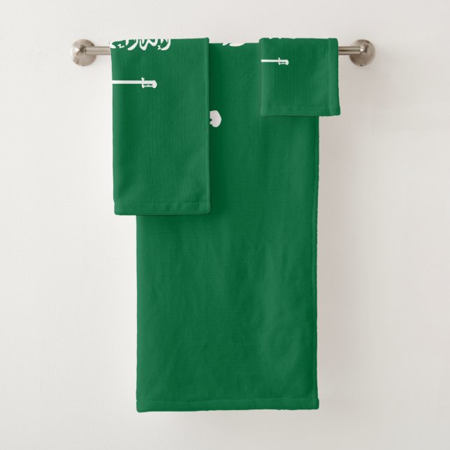 Saudi Arabia flag Bath Towel Set (Insitu)