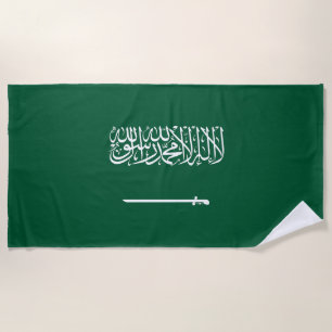 Saudi Arabia Flag Beach Towel