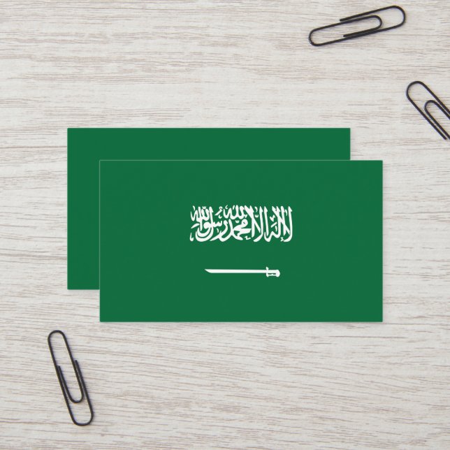 Saudi Arabia flag Business Card (Front/Back In Situ)