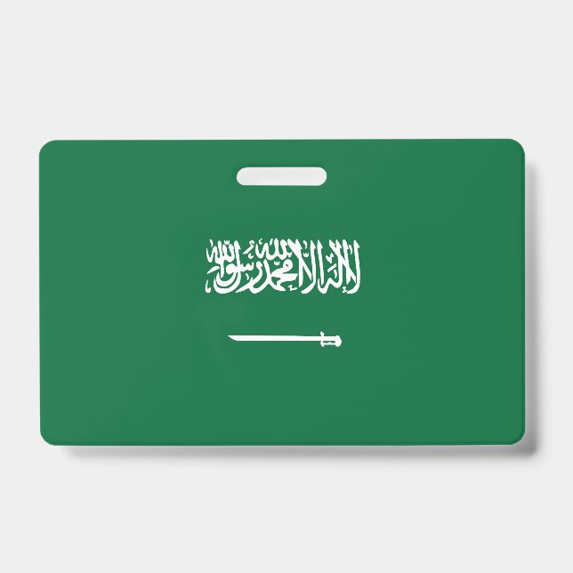 Saudi Arabia flag ID Badge (Front)