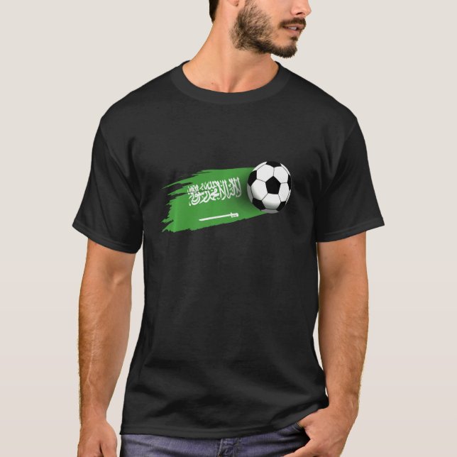 Saudi Arabia Flag Jersey Saudi Arabian Soccer Team T-Shirt (Front)
