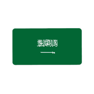 Saudi Arabia flag Label