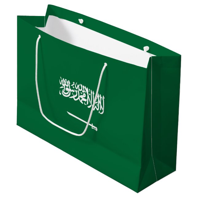 Saudi Arabia flag Large Gift Bag (Front Angled)
