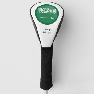 Saudi Arabia Flag & Monogrammed Golf Clubs Covers