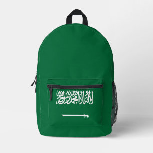 Saudi Arabia flag Printed Backpack