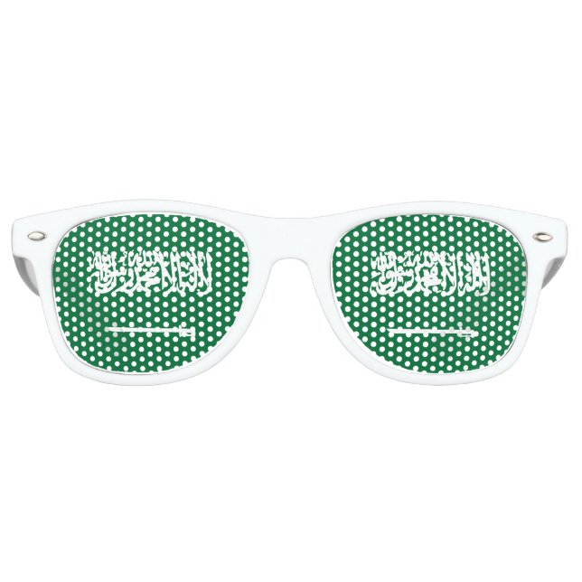 Saudi Arabia Flag Retro Sunglasses (Front)