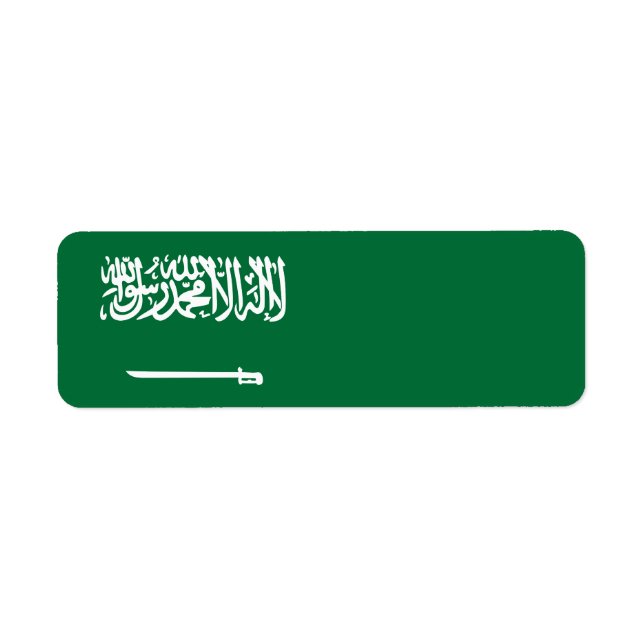 Saudi Arabia flag Return Address Label (Front)