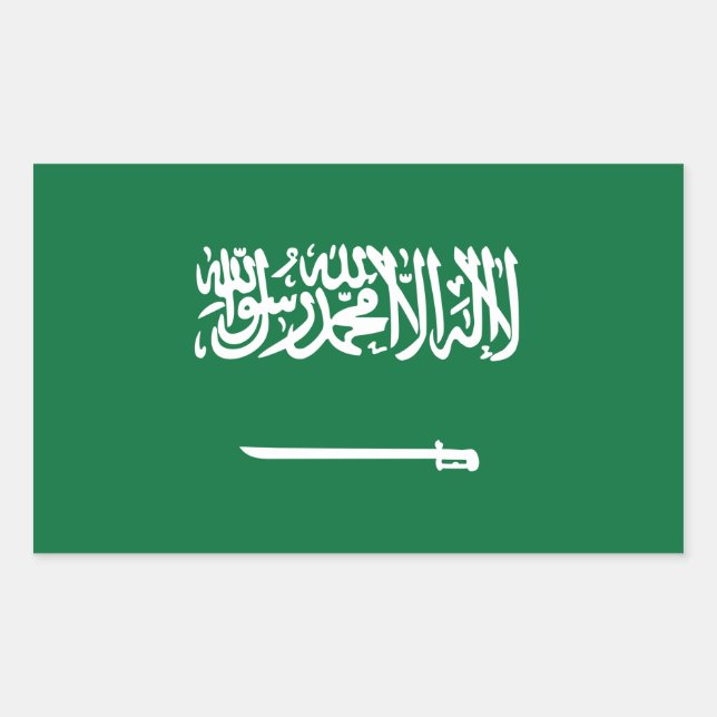 Saudi Arabia Flag Sticker (Front)