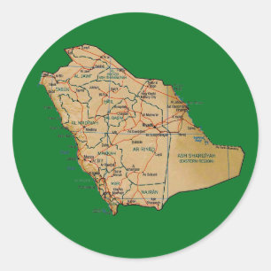 Saudi Arabia Map Sticker