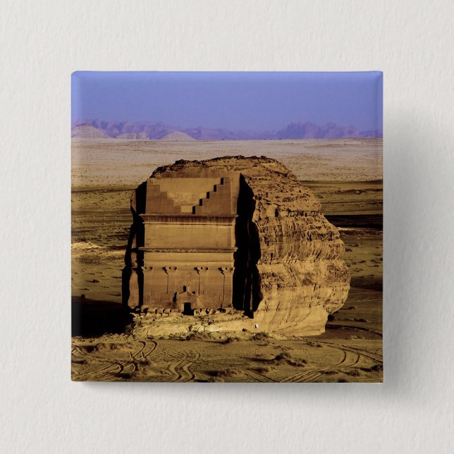 Saudi Arabia, site of Madain Saleh, ancient 15 Cm Square Badge (Front)