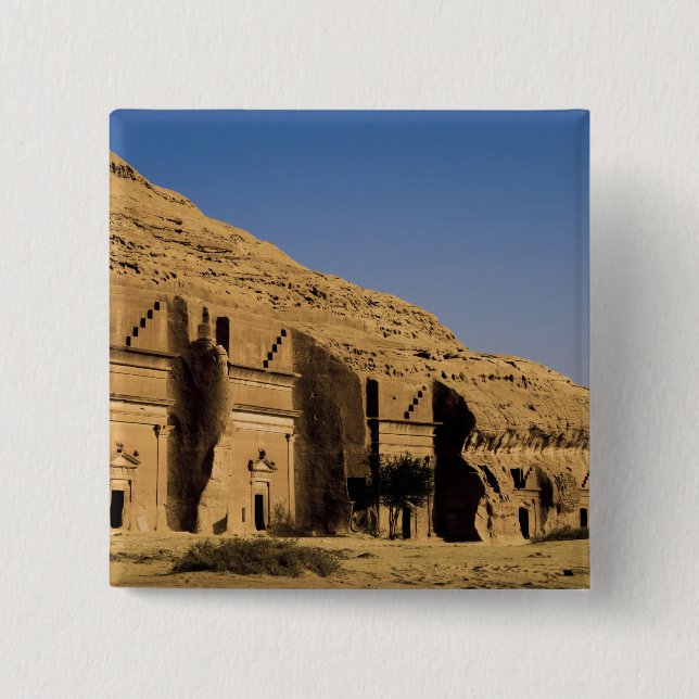 Saudi Arabia, site of Madain Saleh, ancient 2 15 Cm Square Badge (Front)