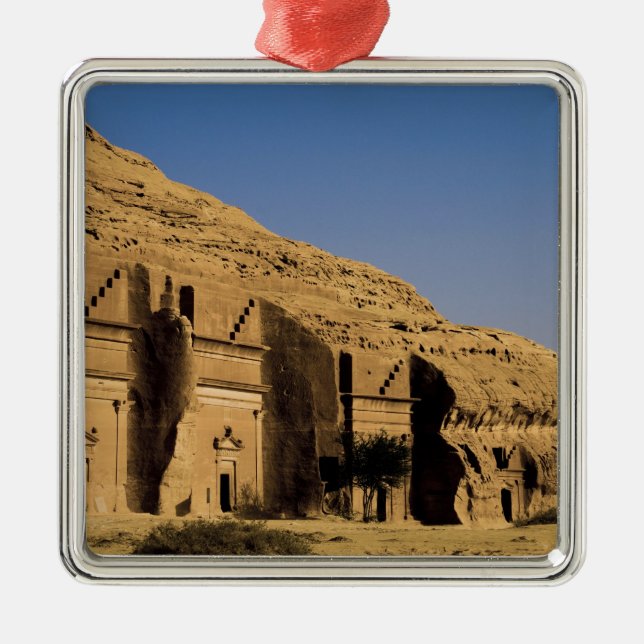 Saudi Arabia, site of Madain Saleh, ancient 2 Metal Ornament (Front)