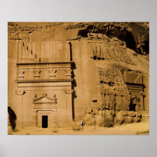 Saudi Arabia, site of Madain Saleh, ancient 3 Poster