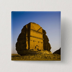 Saudi Arabia, site of Madain Saleh, ancient 4 15 Cm Square Badge