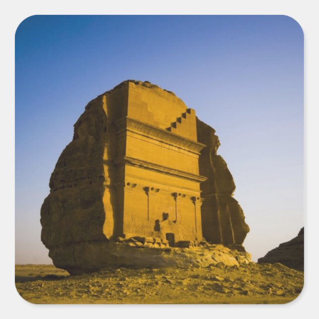 Saudi Arabia, site of Madain Saleh, ancient 4 Square Sticker (Front)