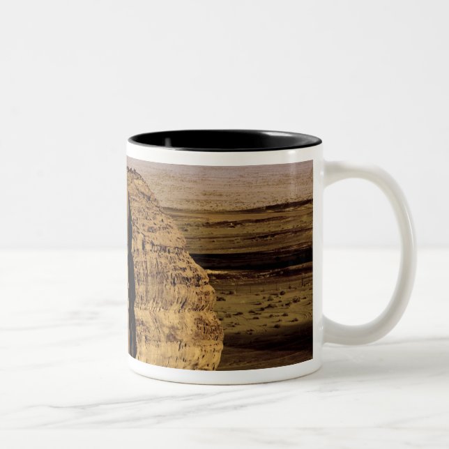 Saudi Arabia, site of Madain Saleh, ancient Two-Tone Coffee Mug (Right)