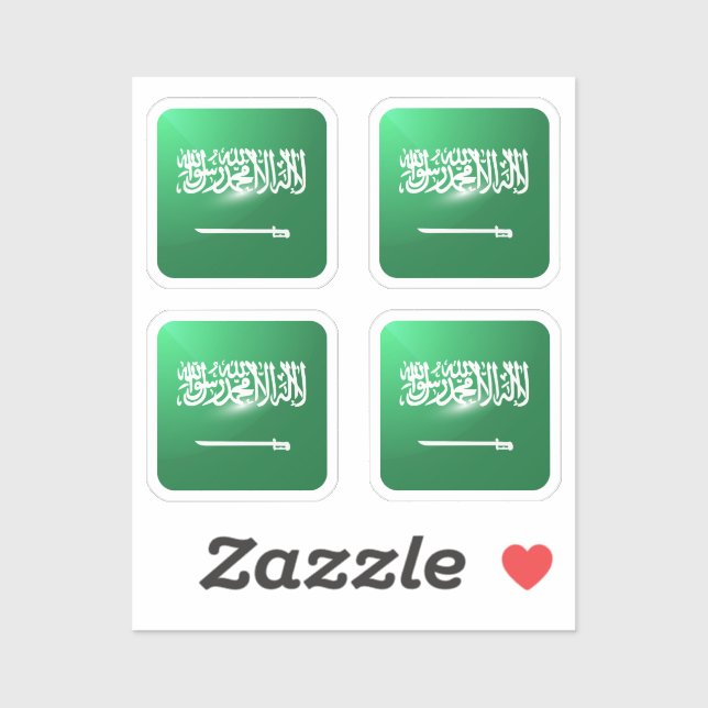 Saudi Arabia square glossy flag (Sheet)