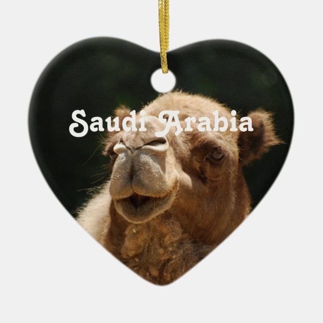 Saudi Arabian Camel Ceramic Tree Decoration (Front)