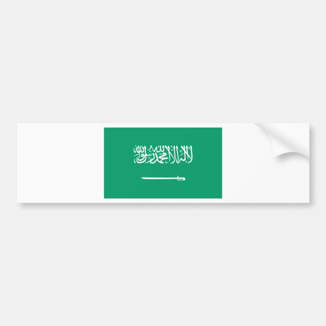 Saudi Arabian Flag Bumper Sticker (Front)