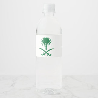 saudi design water bottle label
