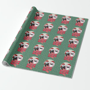 'Saudi HABIBI eggs' fun wrapping paper green