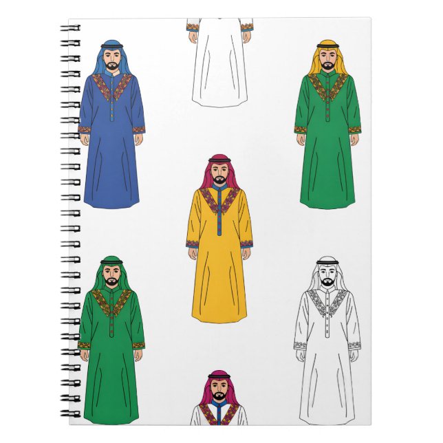 Saudi Heritage Men’s Thobe Notebook (Front)