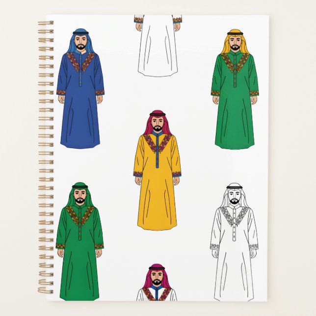 Saudi Heritage Men’s Thobe Planner (Front)