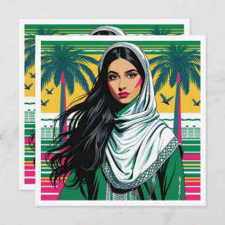 "Saudi Pop Queen – Bold Heritage Art for National 
