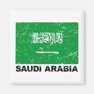Saudia Arabia Vintage Flag Magnet