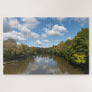 Sauer River Luxembourg / Germany border Jigsaw Puzzle