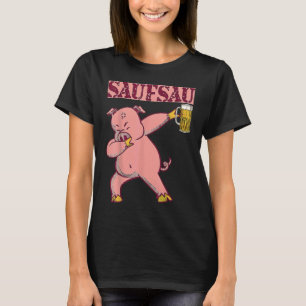 Saufsau dabbing beer pig party bar rampensau jug T-Shirt