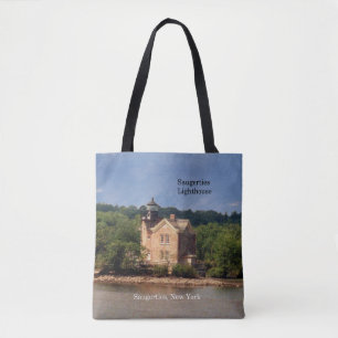 Saugerties Lighthouse all over tote bag