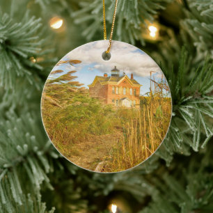 Saugerties Lighthouse Ceramic Ornament