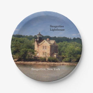 Saugerties Lighthouse paper plate