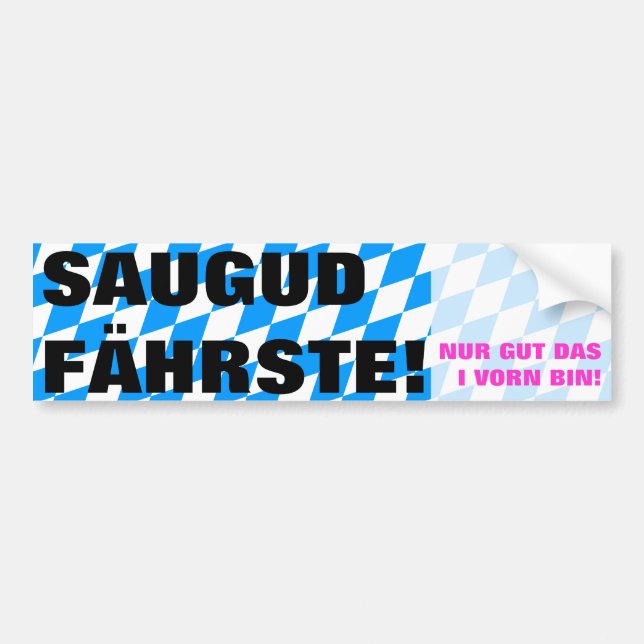 Saugud fahren Pink Bumper Sticker (Front)